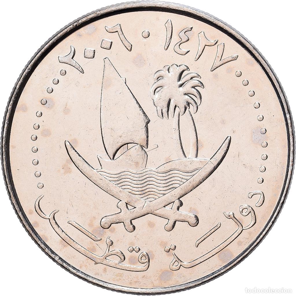 Monedas antiguas de Asia: [#1513176] Qatar, 50 Dirhams, 2006, MUNZE OSTERREICH, Cobre - n&iacute;quel, SC, KM:15