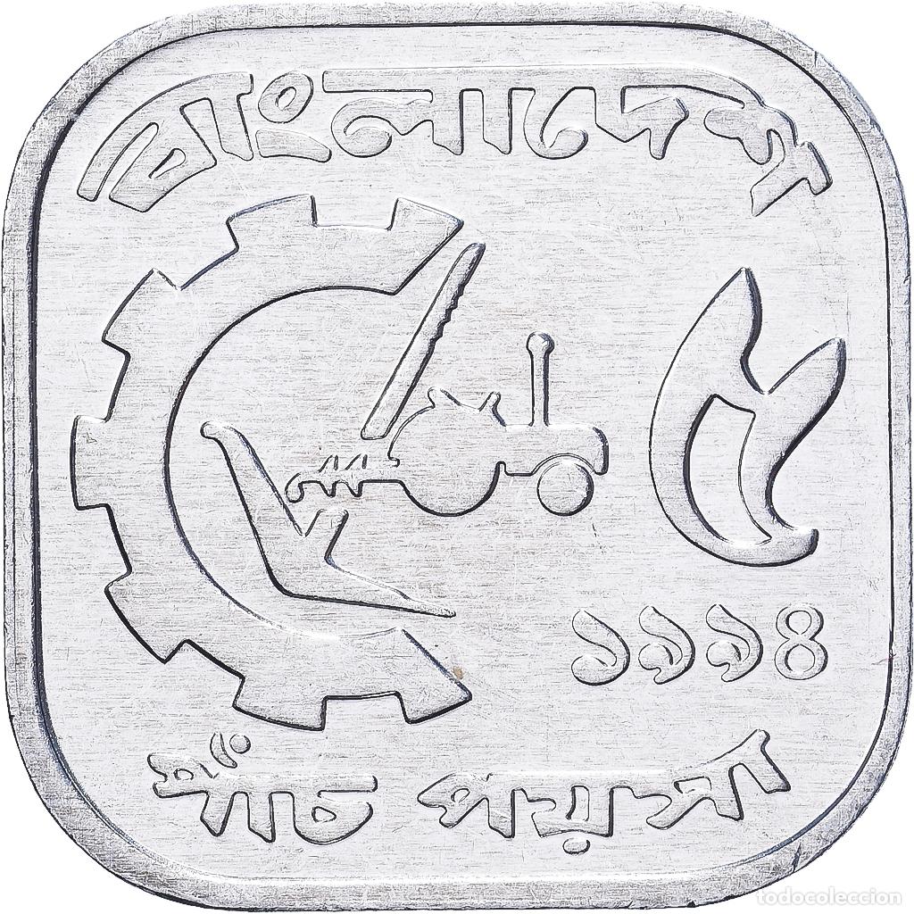 Monedas antiguas de Asia: [#1513178] Bangladesh, 5 Poisha, 1994, Monnaie royale canadienne d'Ottawa, Aluminio, SC