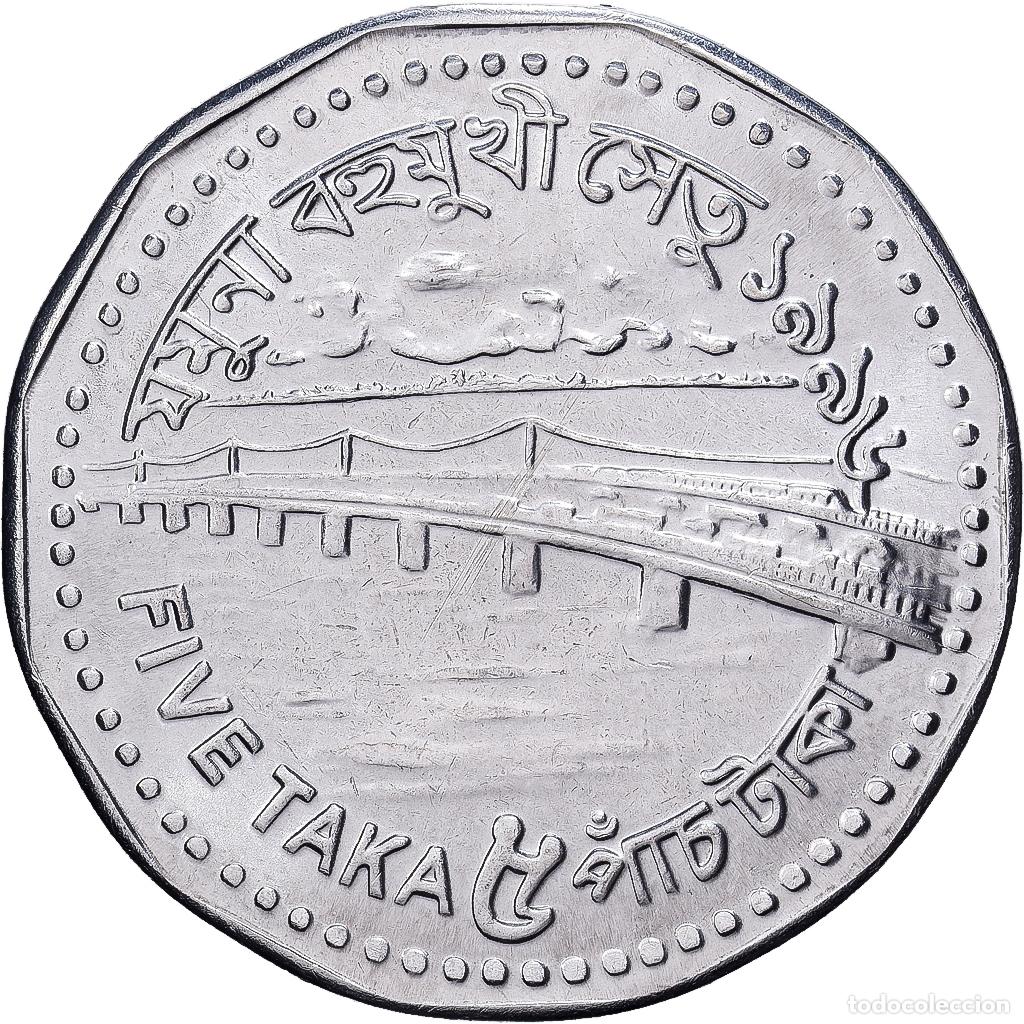Monedas antiguas de Asia: [#1513183] Bangladesh, 5 Taka, 1996, Acero, SC, KM:18.1
