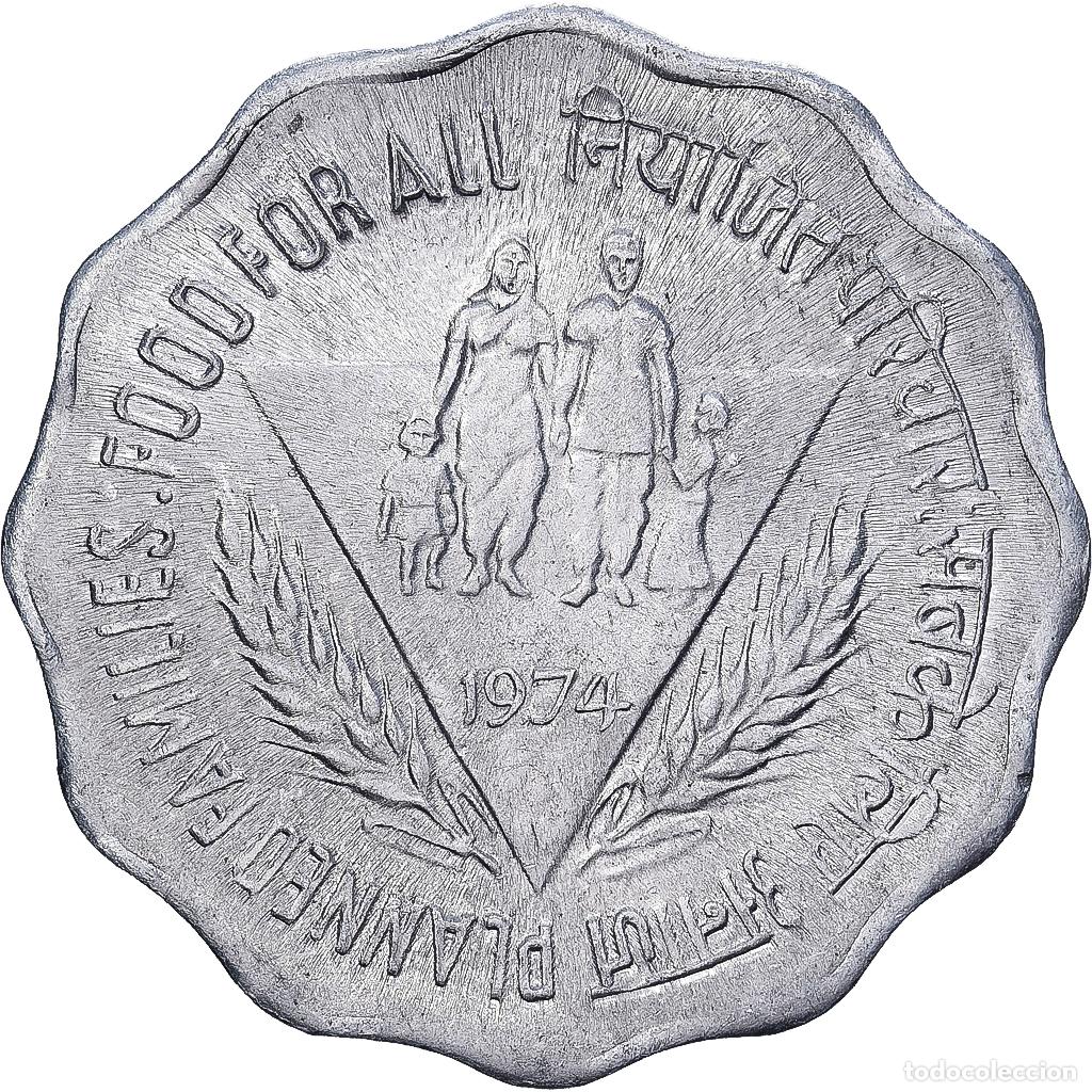Monedas antiguas de Asia: [#1513235] India, 10 Paise, 1974, Aluminio, MBC, KM:27.1