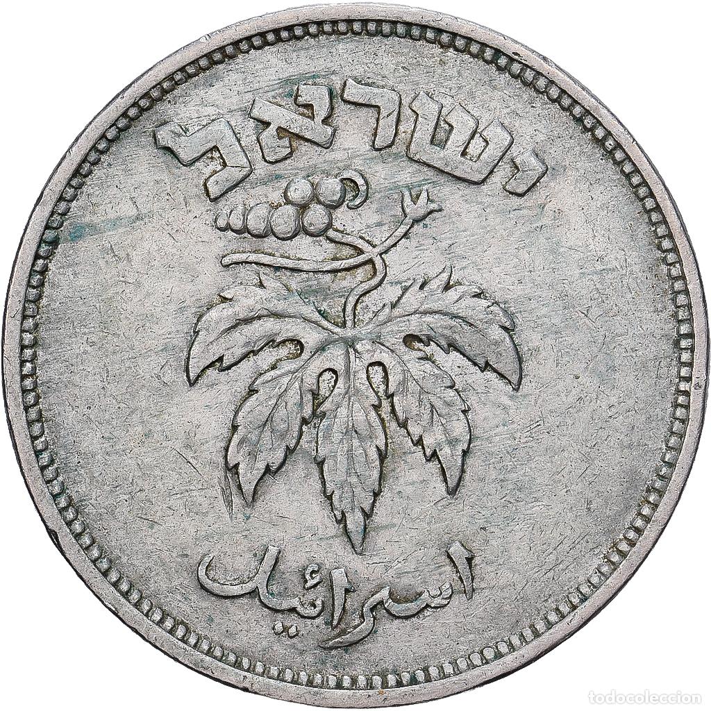 Monedas antiguas de Asia: [#1513271] Israel, 50 Pruta, 1949, Heaton, Cupronickel, BC+, KM:13.1