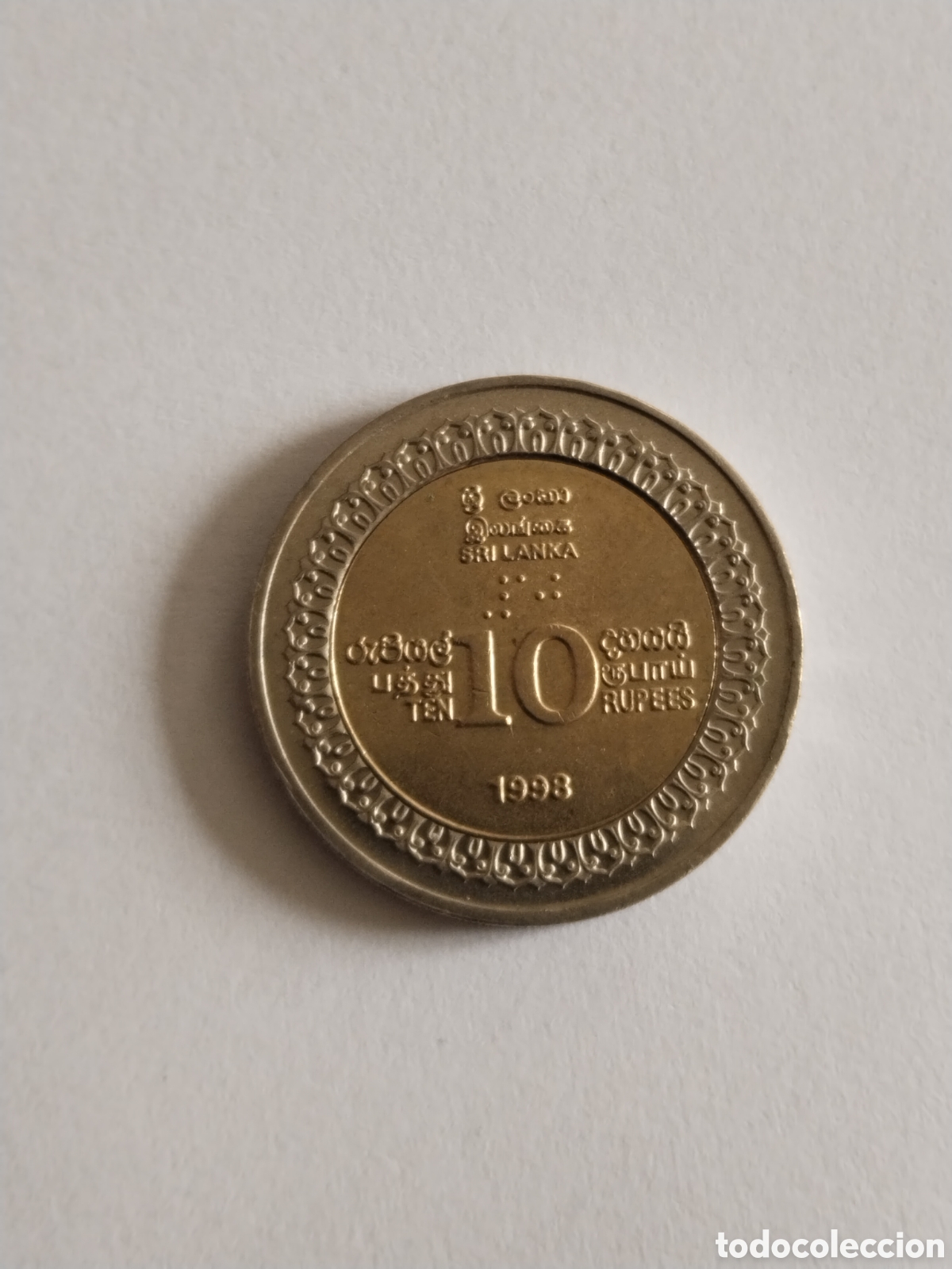 Monedas antiguas de Asia: Moneda Sri Lanka 50 Rupias 1998 Bimet&aacute;lica &ndash; 50&ordm; Aniversario Independencia 1948-1998