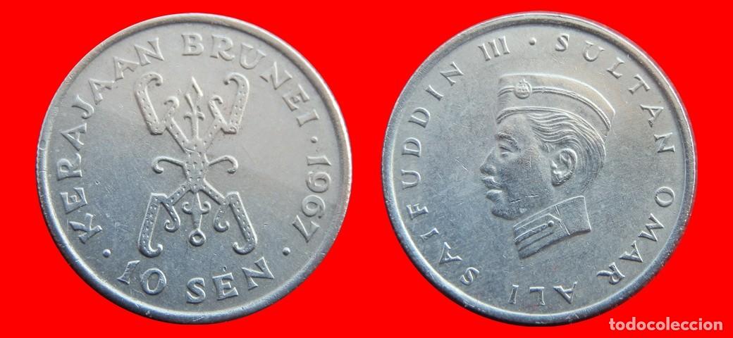 Monedas antiguas de Asia: 10 SEN 1967 BRUNEI-144014