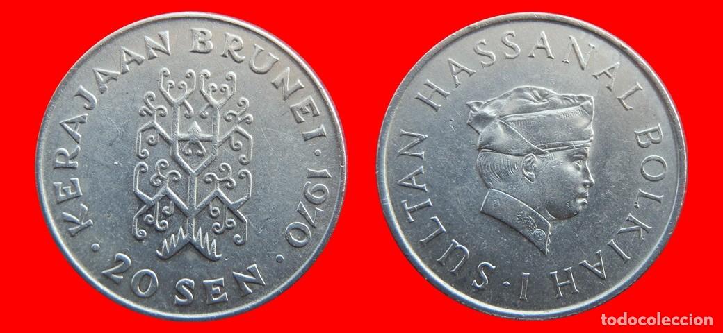 Monedas antiguas de Asia: 20 SEN 1970 BRUNEI-144017