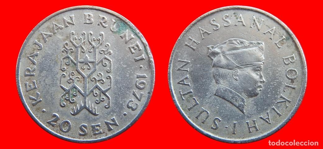 Monedas antiguas de Asia: 20 SEN 1973 BRUNEI-144019