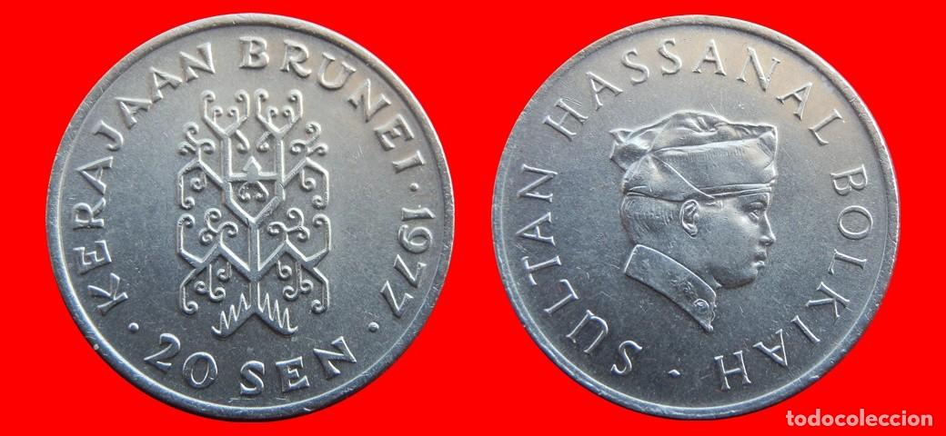 Monedas antiguas de Asia: 20 SEN 1977 BRUNEI-144022