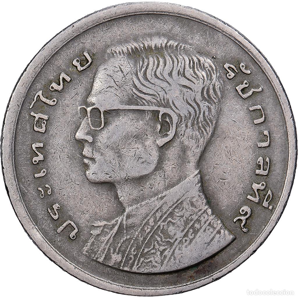 Monedas antiguas de Asia: [#1513330] Tailandia, 1 Baht, 1977, N&iacute;quel, BC+