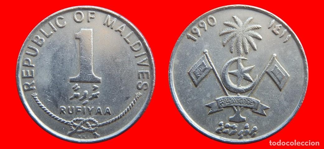 Monedas antiguas de Asia: 1 RUFIYAA 1990 ISLAS MALDIVAS-144067