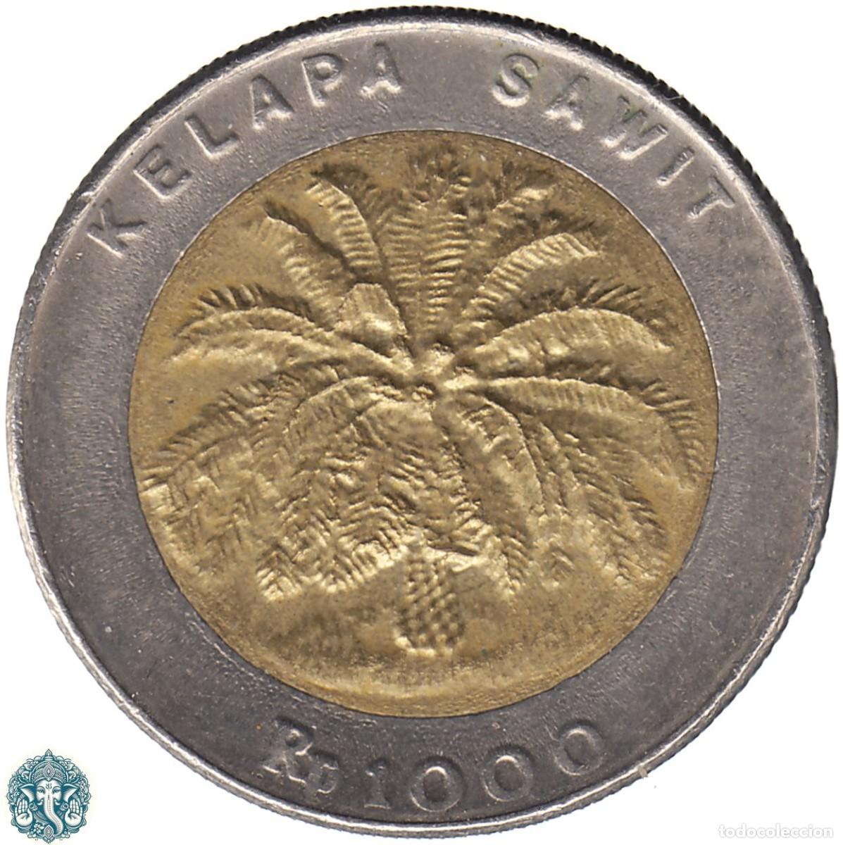 Monedas antiguas de Asia: INDONESIA 1000 Rupias 1996 bimet&aacute;lica KM#56