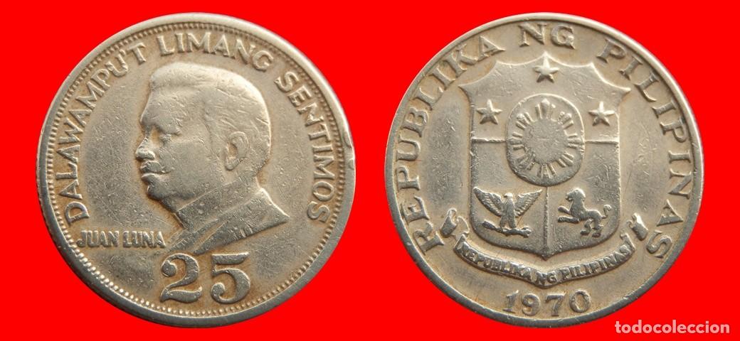 Monedas antiguas de Asia: 25 SENTIMO 1970 FILIPINAS-144117