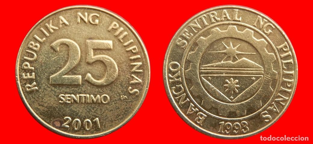 Monedas antiguas de Asia: 25 SENTIMO 2001 FILIPINAS-144120