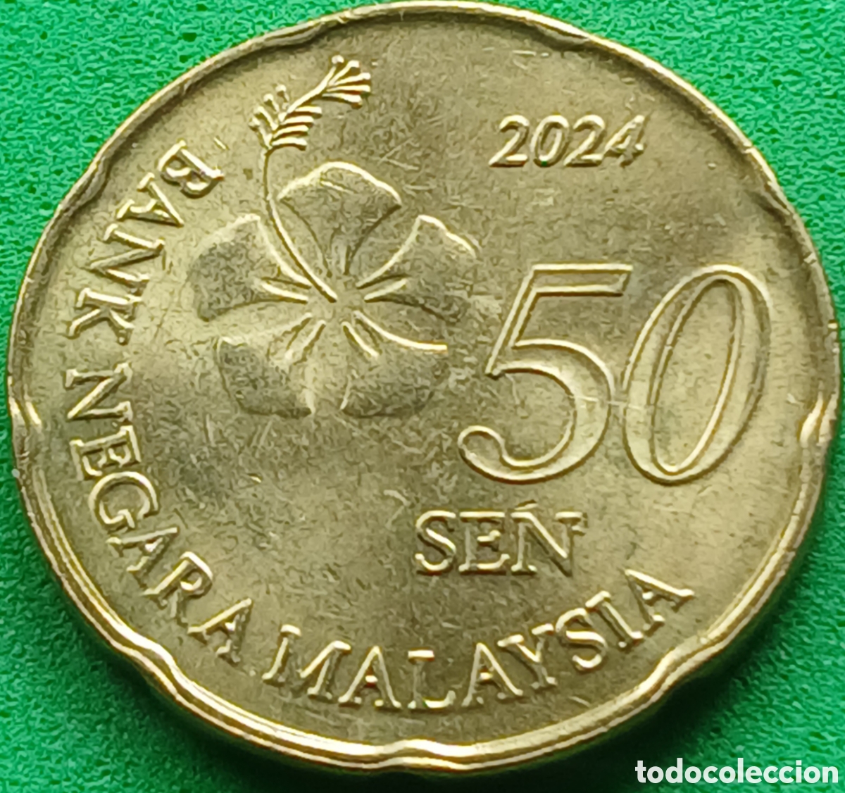 Monedas antiguas de Asia: Malasia 50 sen 2024 km#204 poco com&uacute;n