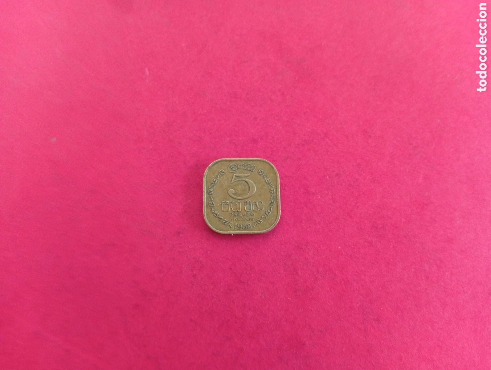 Monedas antiguas de Asia: 5 cents de Ceil&aacute;n 1968
