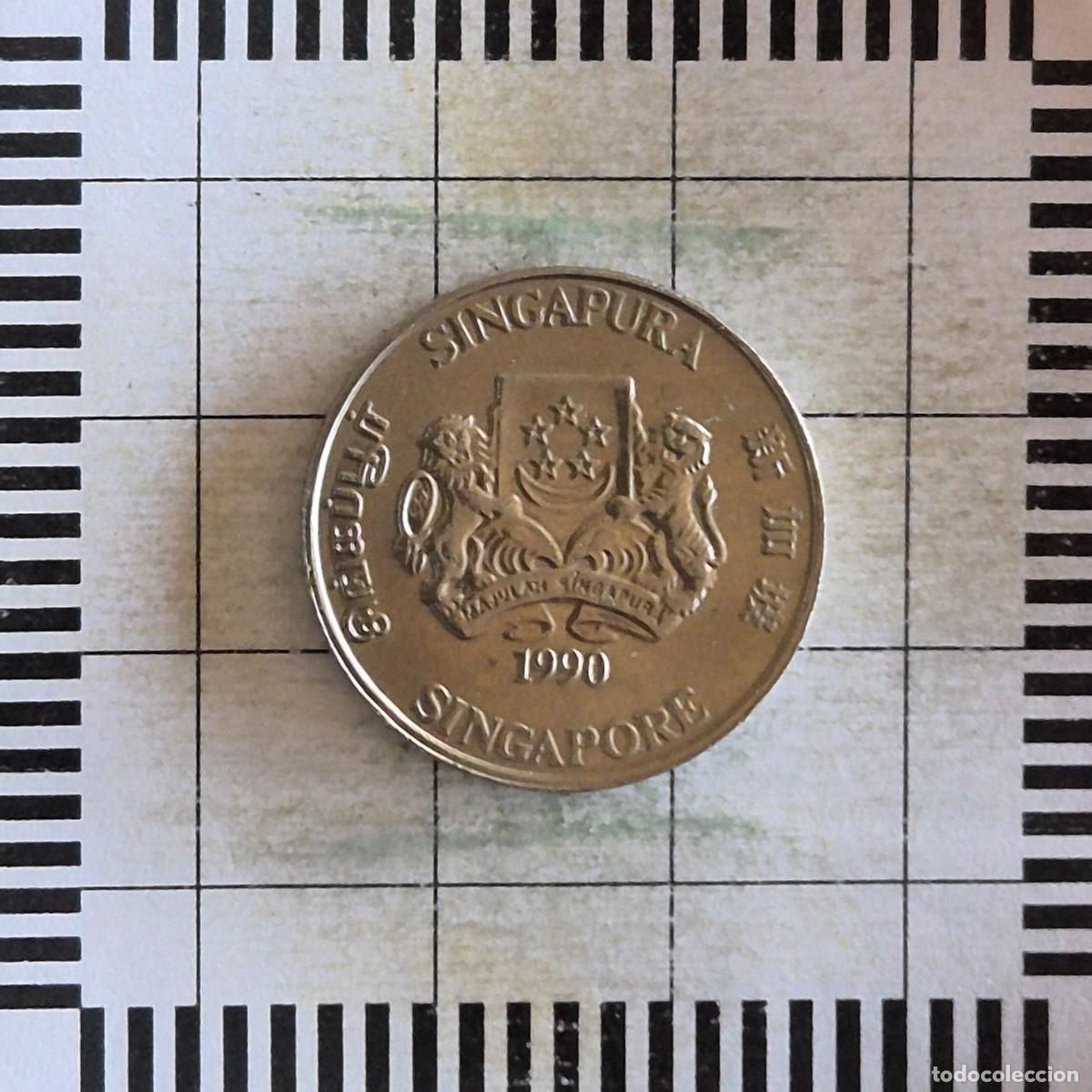 Monedas antiguas de Asia: 20 CENTS, SINGAPUR. 1990. (KM#52).