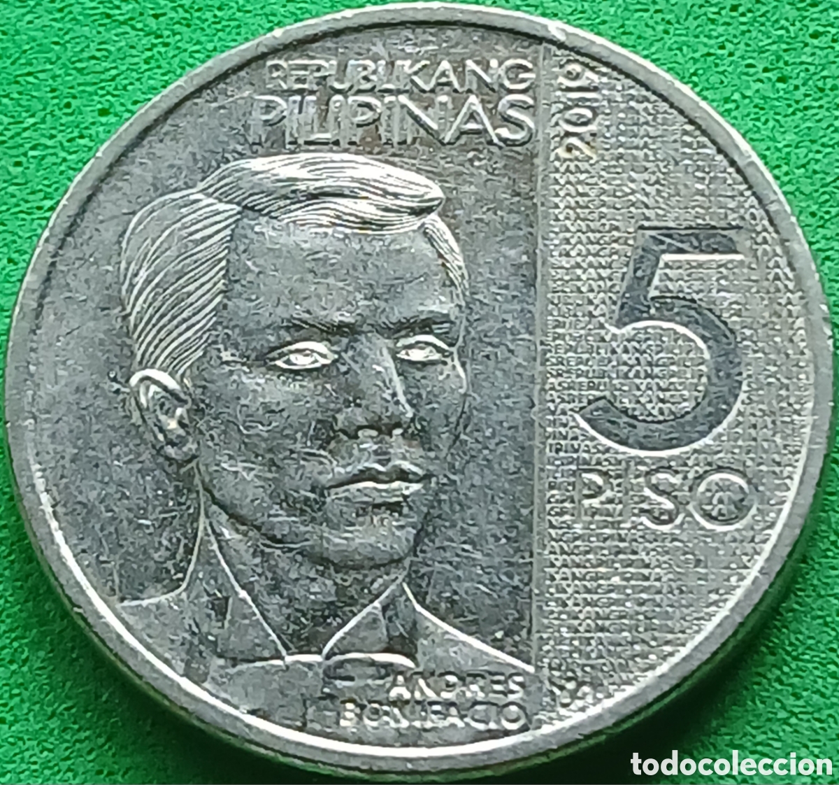 Monedas antiguas de Asia: Filipinas 5 pesos 2019 km#302