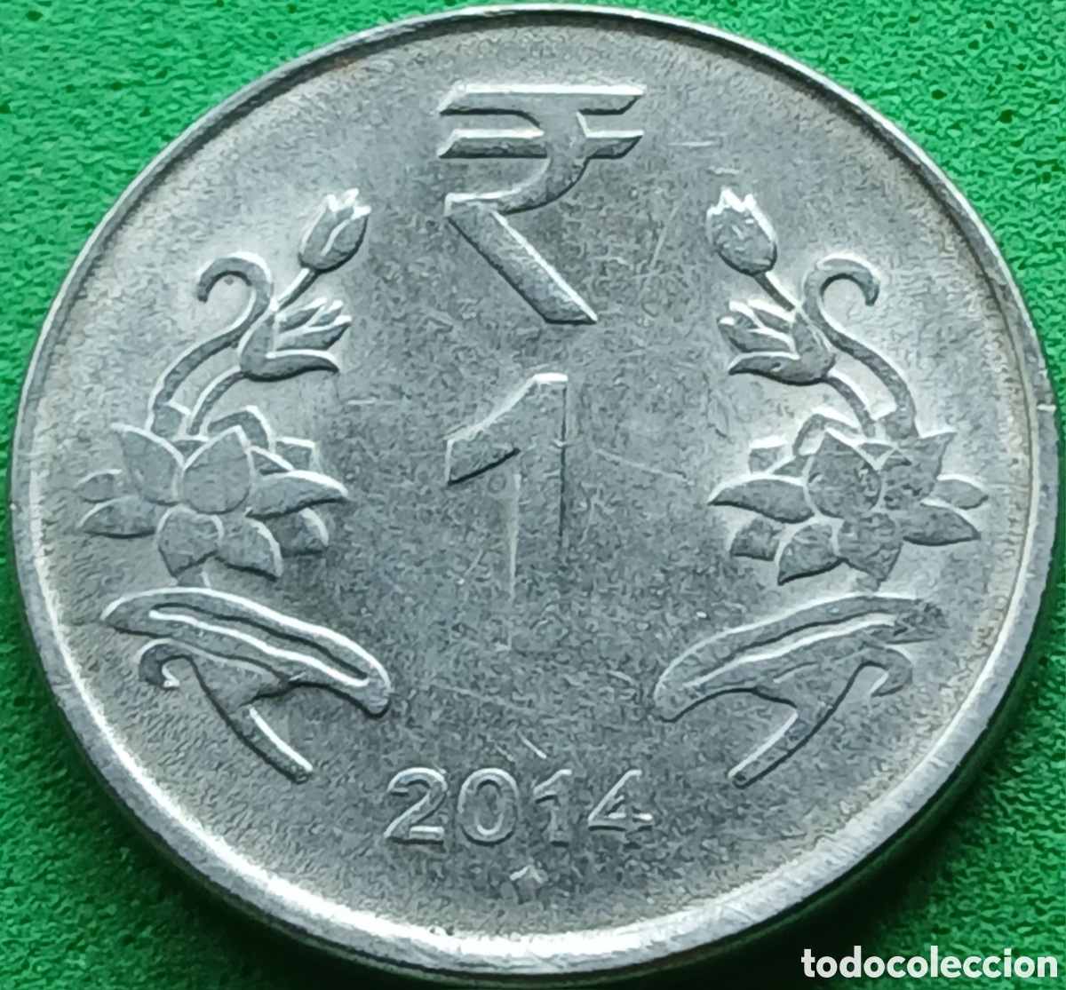 Monedas antiguas de Asia: India 1 rupia 2014 km#394 ceca Bombay