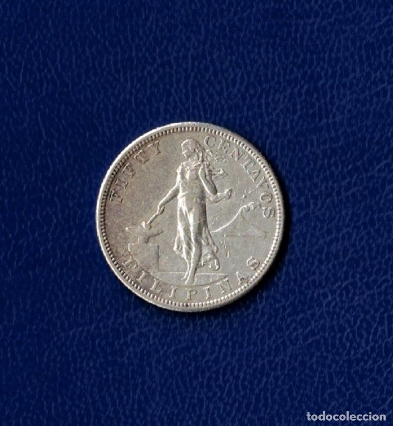Monedas antiguas de Asia: FILIPINAS A&Ntilde;O 1904 50 CENTAVOS PLATA &rdquo; ADMINISTRACI&Oacute;N AMERICANA&rdquo;