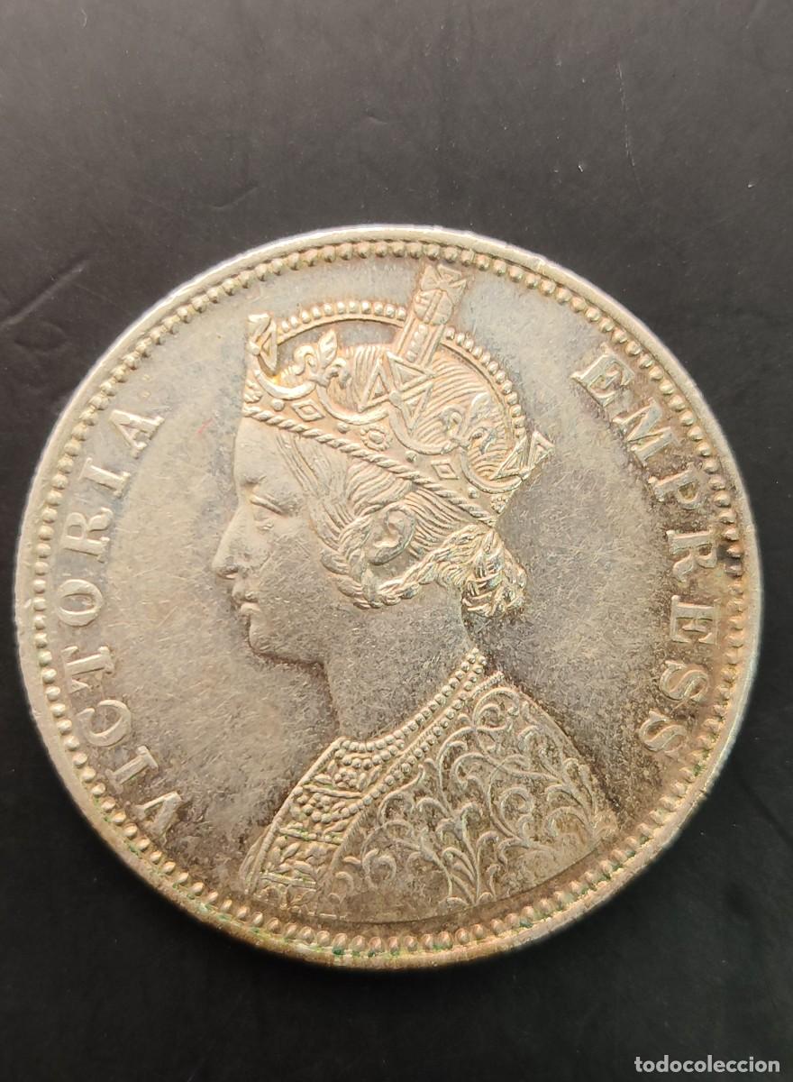 Monedas antiguas de Asia: INDIA A&Ntilde;O 1888 1 RUPIA PLATA (925) REINA VICTORIA