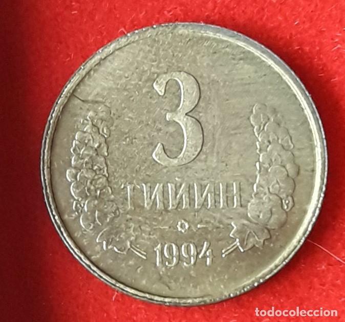 Monedas antiguas de Asia: MONEDA DE UZBEKIST&Aacute;N 1994 - 3 TIYIN - ACERO CHAPADO EN LAT&Oacute;N