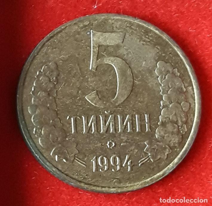 Monedas antiguas de Asia: MONEDA DE UZBEKIST&Aacute;N 1994 - 5 TIYIN - ACERO LATONADO