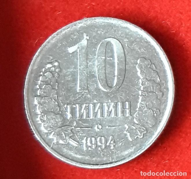 Monedas antiguas de Asia: MONEDA DE UZBEKIST&Aacute;N 1994 - 10 TIYIN - ACERO NIQUELADO