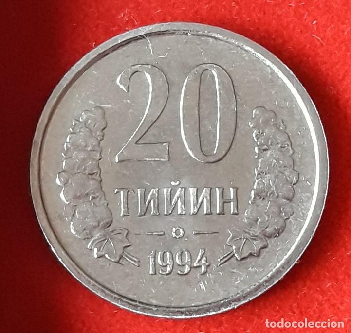 Monedas antiguas de Asia: MONEDA DE UZBEKIST&Aacute;N 1994 - 20 TIYIN - ACERO NIQUELADO