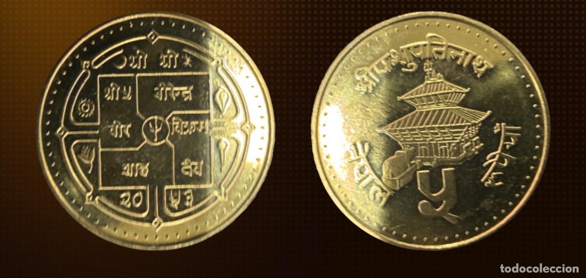 Monedas antiguas de Asia: Nepal 5 Rupias 1996 SC