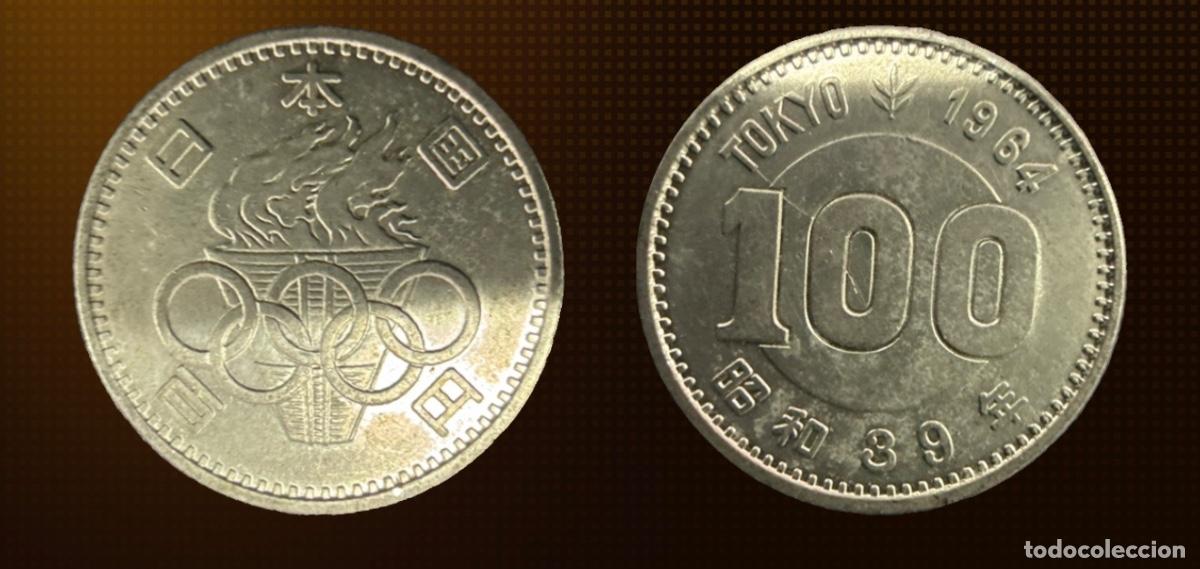 Monedas antiguas de Asia: Jap&oacute;n 100 yenes, XVIII Juegos Ol&iacute;mpicos de verano, Tokio 1964 &middot; 1964 Plata