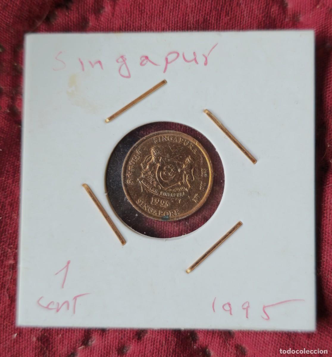 Monedas antiguas de Asia: SINGAPUR 1 CENTIMO 1995 - MONEDA ENCARTONADA