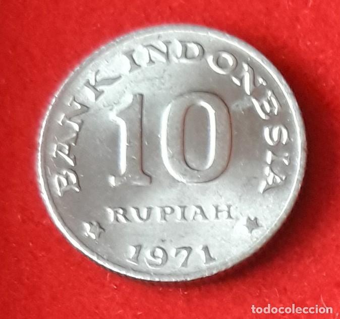 Monedas antiguas de Asia: MONEDA DE INDONESIA 1971 - 10 RUPIAS - COBRE-N&Iacute;QUEL FAO