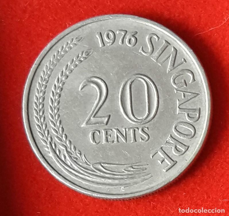 Monedas antiguas de Asia: MONEDA DE SINGAPUR 1976 - 20 CENTS - COBRE-N&Iacute;QUEL