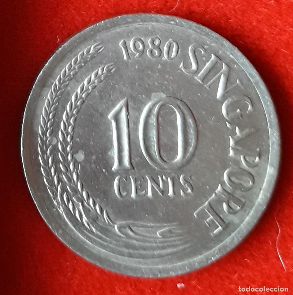 Monedas antiguas de Asia: MONEDA DE SINGAPUR 1980 - 10 CENTS - COBRE-N&Iacute;QUEL