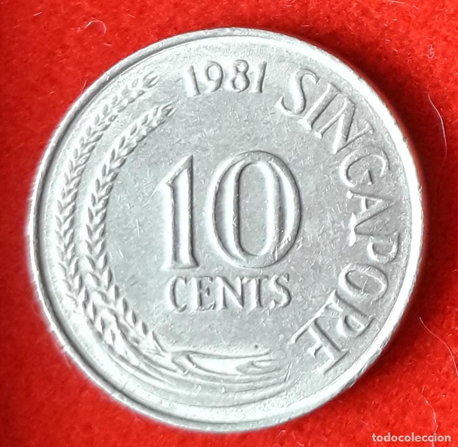 Monedas antiguas de Asia: MONEDA DE SINGAPUR 1981 - 10 CENTS - COBRE-N&Iacute;QUEL (1)