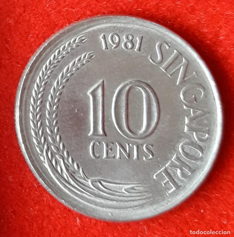 Monedas antiguas de Asia: MONEDA DE SINGAPUR 1981 - 10 CENTS - COBRE-N&Iacute;QUEL (2)