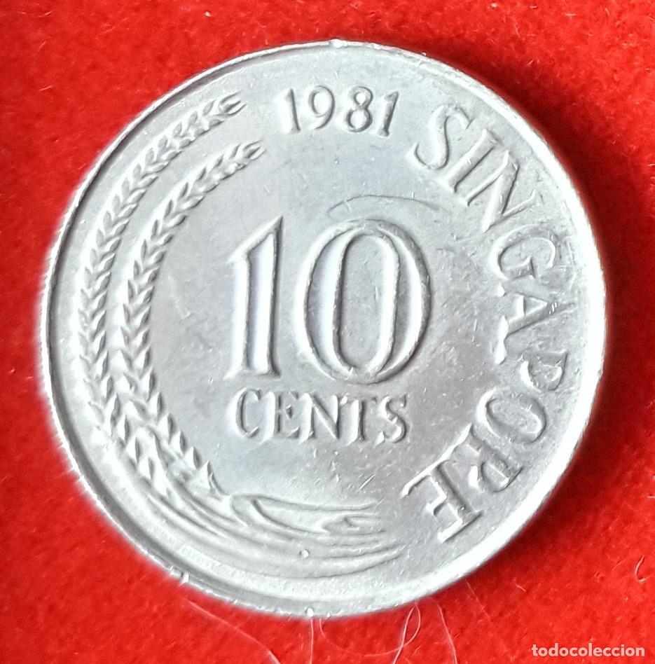 Monedas antiguas de Asia: MONEDA DE SINGAPUR 1981 - 10 CENTS - COBRE-N&Iacute;QUEL (3)