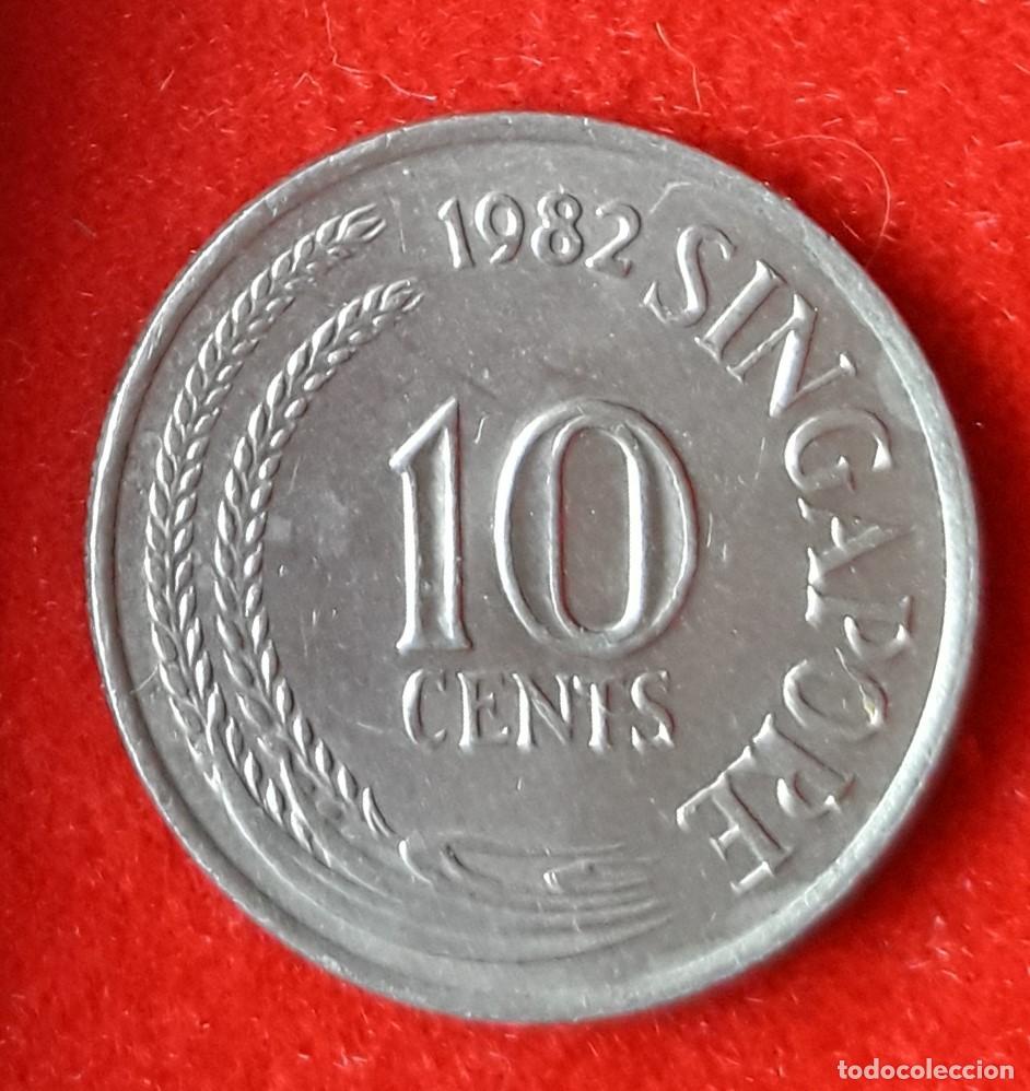 Monedas antiguas de Asia: MONEDA DE SINGAPUR 1982 - 10 CENTS - COBRE-N&Iacute;QUEL