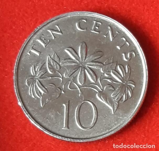 Monedas antiguas de Asia: MONEDA DE SINGAPUR 1989 - 10 CENTS - COBRE-N&Iacute;QUEL