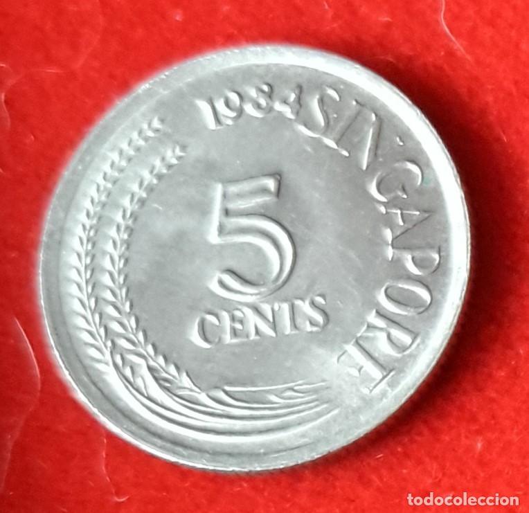 Monedas antiguas de Asia: MONEDA DE SINGAPUR 1984 - 5 CENTS - COBRE-N&Iacute;QUEL