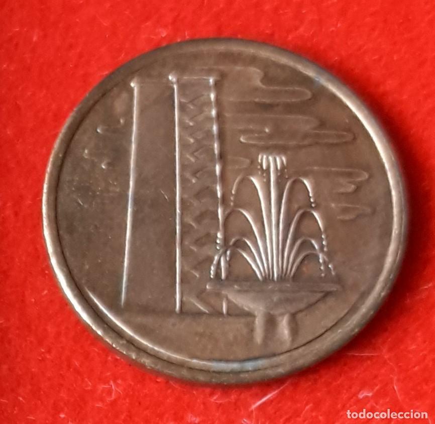 Monedas antiguas de Asia: MONEDA DE SINGAPUR 1974 - 1 CENT - BRONCE - Foto 2