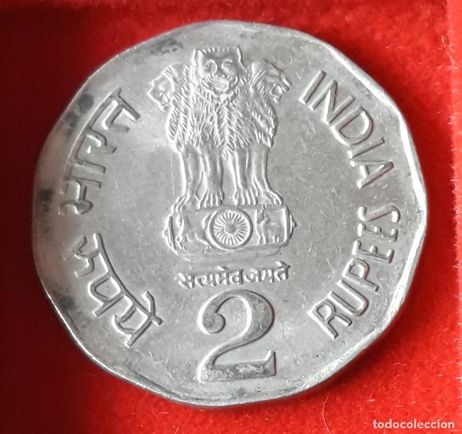 Monedas antiguas de Asia: MONEDA DE LA INDIA 1995 - 2 RUPIAS - COBRE-N&Iacute;QUEL