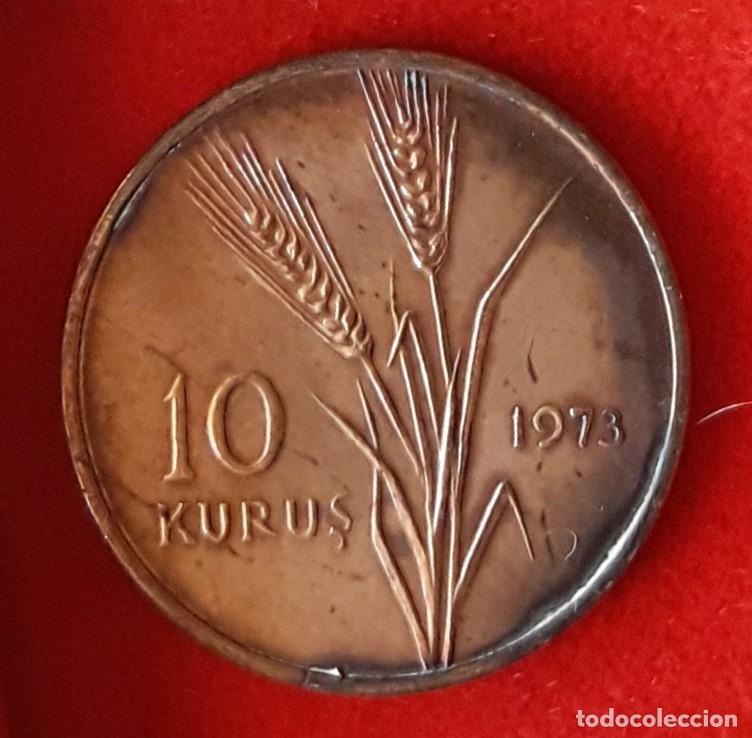 Monedas antiguas de Asia: MONEDA DE TURQU&Iacute;A 1973 - 10 KURUS - BRONCE