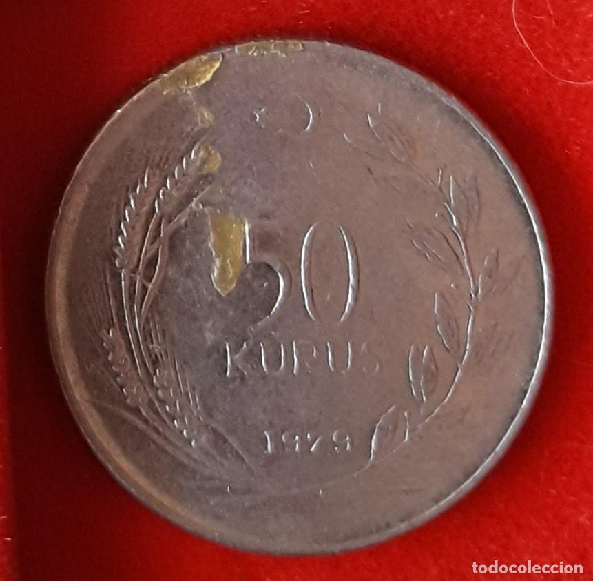 Monedas antiguas de Asia: MONEDA DE TURQU&Iacute;A 1979 - 50 KURUS - ACERO
