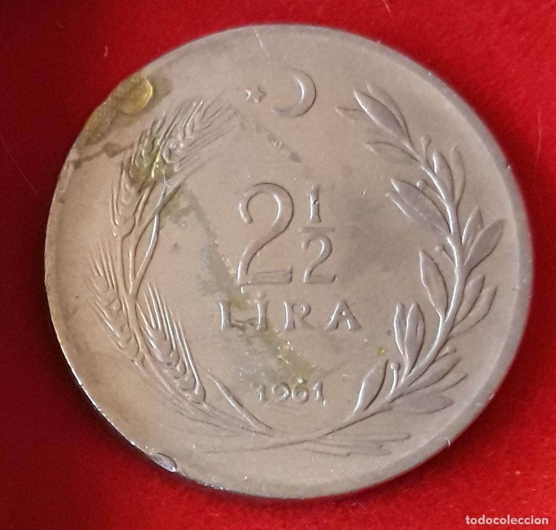 Monedas antiguas de Asia: MONEDA DE TURQU&Iacute;A 1961 - 2&frac12; LIRAS - ACERO