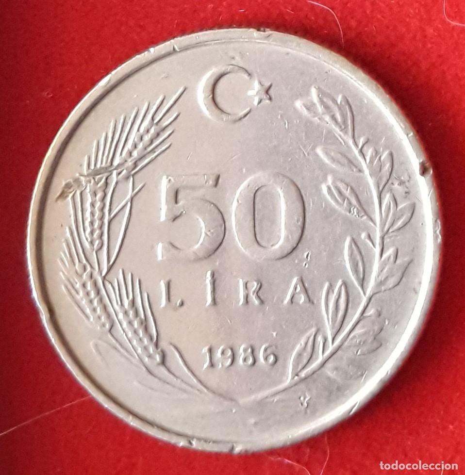Monedas antiguas de Asia: MONEDA DE TURQU&Iacute;A 1986 - 50 LIRAS - COBRE-N&Iacute;QUEL (1)