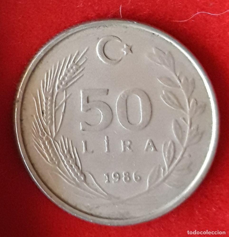 Monedas antiguas de Asia: MONEDA DE TURQU&Iacute;A 1986 - 50 LIRAS - COBRE-N&Iacute;QUEL (2)