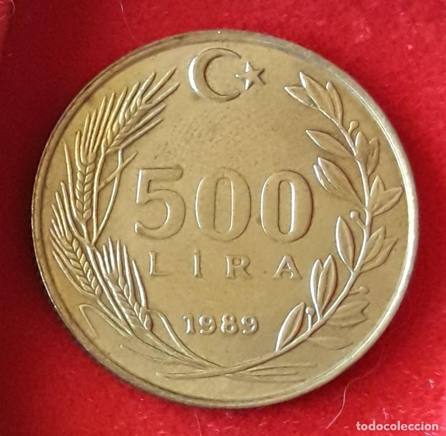 Monedas antiguas de Asia: MONEDA DE TURQU&Iacute;A 1989 - 500 LIRAS - LAT&Oacute;N