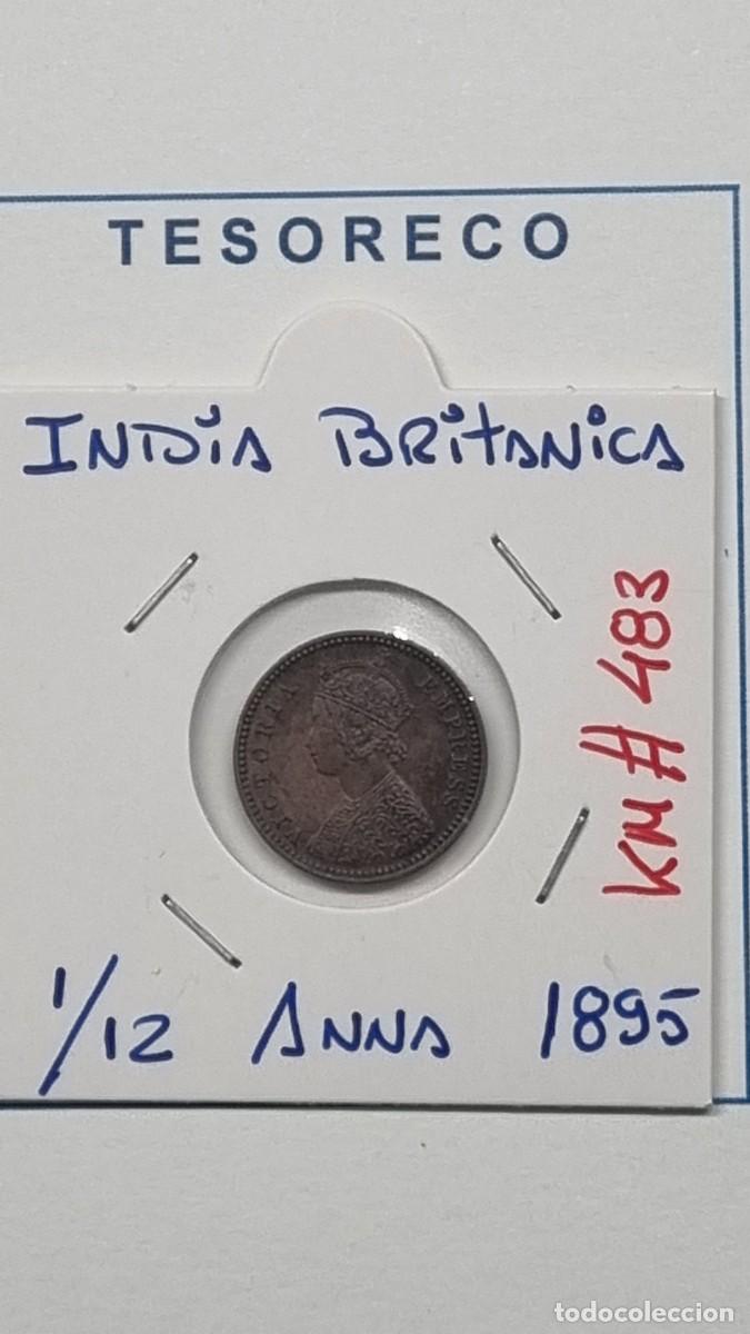 Monedas antiguas de Asia: INDIA BRIT&Aacute;NICA: MONEDA DE 1/12 ANNA 1895 - KM#483 - Ref.: 074