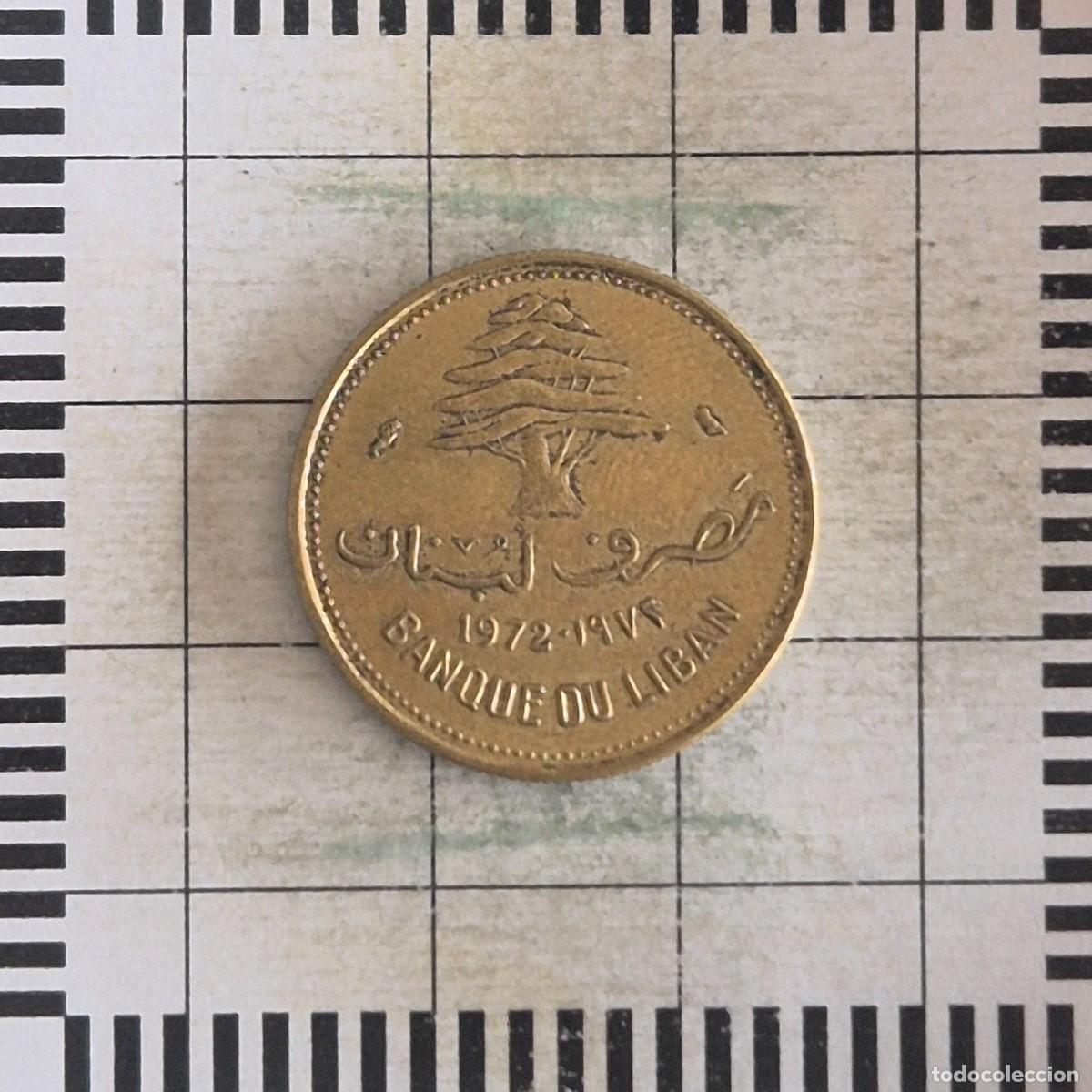 Monedas antiguas de Asia: 10 PIASTRAS, LIBANO. 1972. (KM#26).