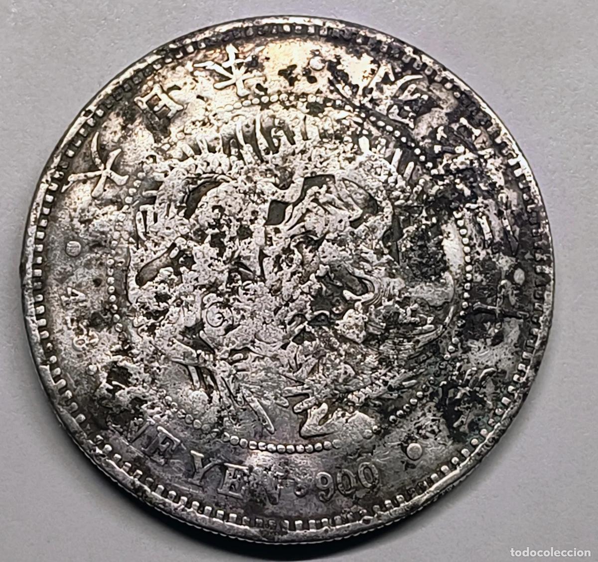 Monedas antiguas de Asia: 1 Yen Jap&oacute;n 1887 Plata Meiji 20