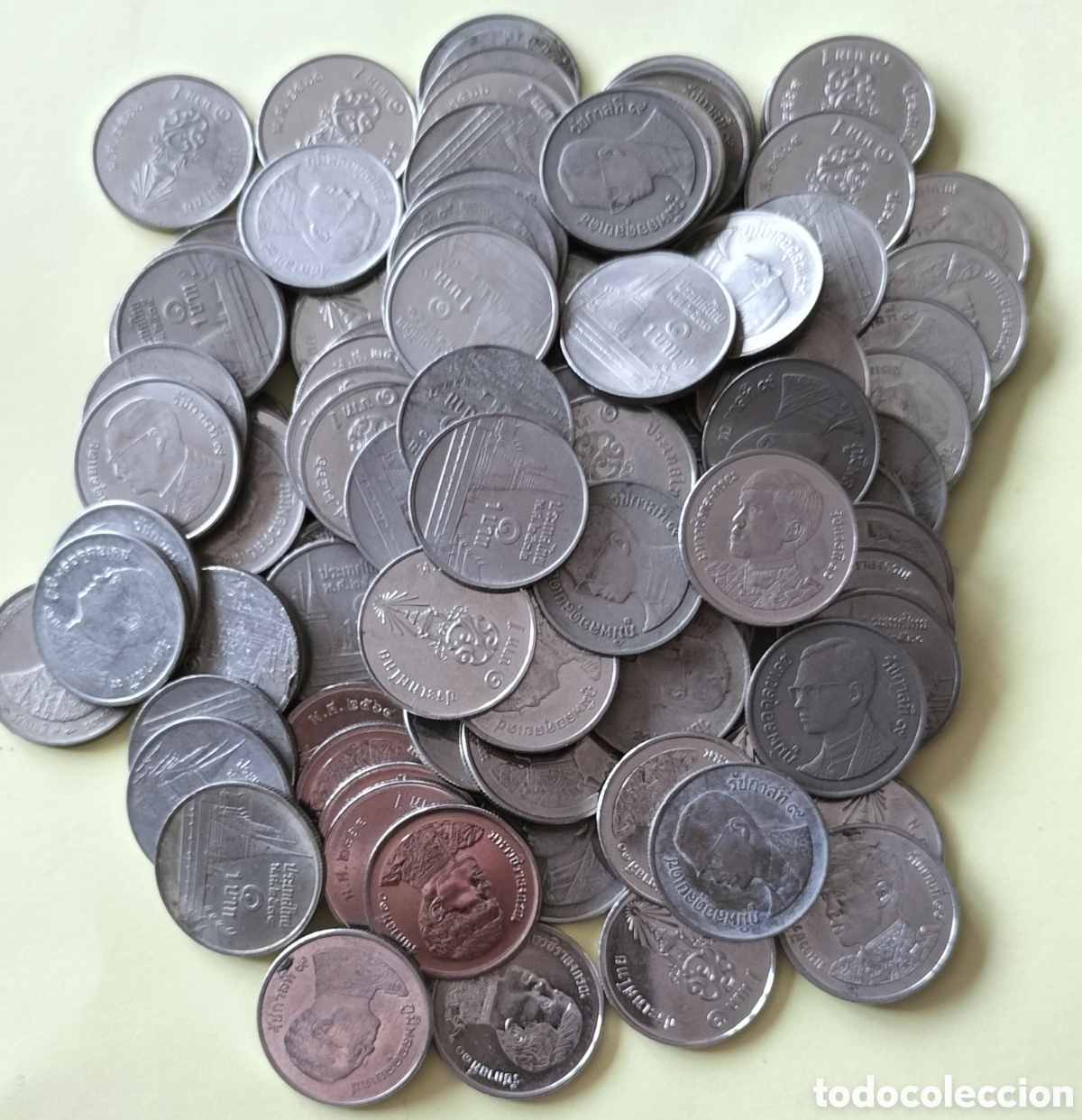 Monedas antiguas de Asia: Lote 110 Monedas 1 Baht Tailandia.